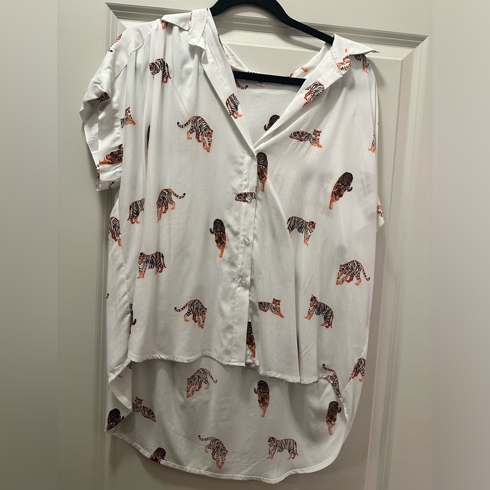 JANE + DELANCEY Tiger blouse. Never worn.